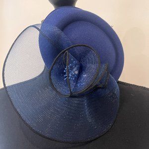 Vintage Navy 1920's style Hat clips to hair